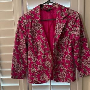 Hot Kiss Pink Floral Women's Blazer